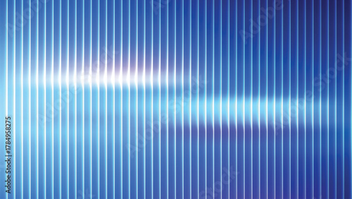 White and Light Blue Glass Glow Waves on Black Futuristic Surface