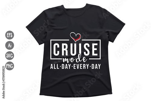Cruise Vibes, Vector Graphic, Commercial Use, Vacation SVG PNG EPS, Cruise Ship, Typography Design