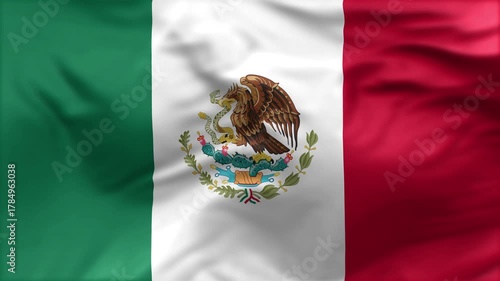 Mexico flag is waving in the wind. High-quality flags are perfect. They are perfect for various creative projects.