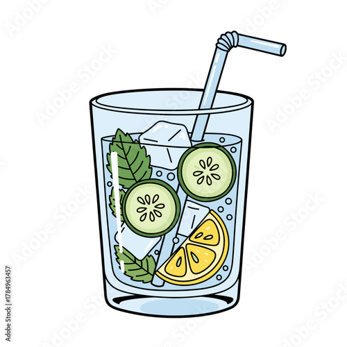 glass of detox water