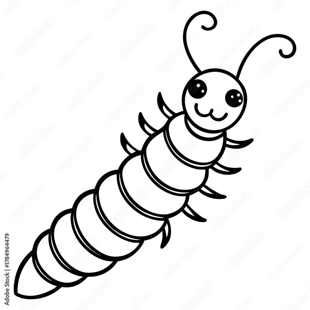 Naklejka premium vector illustration of a cartoon bug