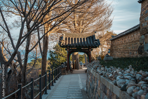Stone Wall Walkway and Gate, Naksansa Temple, South Korea