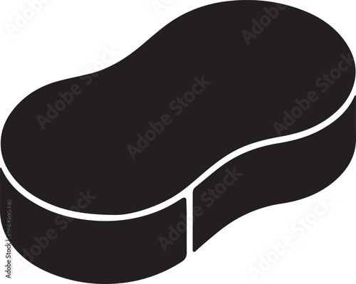 Black silhouette of garden pruner isolated on white background, vector illustration