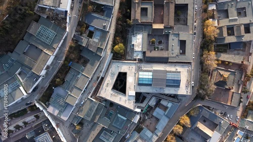 Aerial shot of Kumbum Monastery in Xining, Qinghai, a Tibetan Buddhist monastery