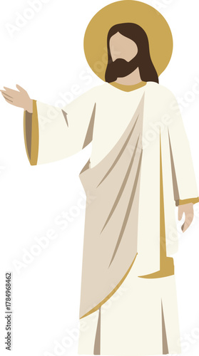 Cartoon design of jesus christ blessing for all,vector illustration, jesus stretched out his hand