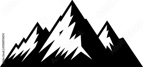 mountain range wall art silhouette vector illustration