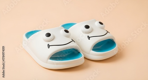 Cute smily slippers.