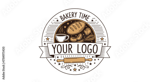 Bakery Time Logo Design for Custom Brand Identity Application