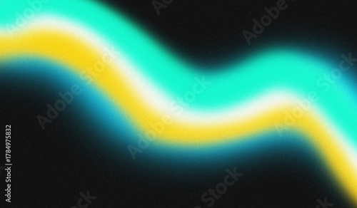 Abstract blue black orange gradient background dark grainy texture vibrant wave flow design