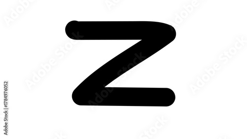 number Z on white background