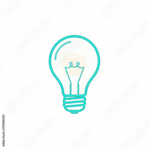 Light Bulb Outline Vector Illustration – Creative Idea Symbol