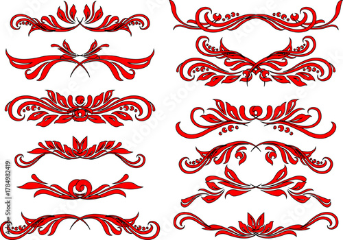  Document decorative elements templates classical symmetric swirl decor.eps