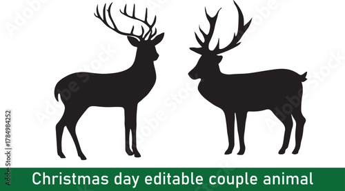 deer silhouette vector illustration