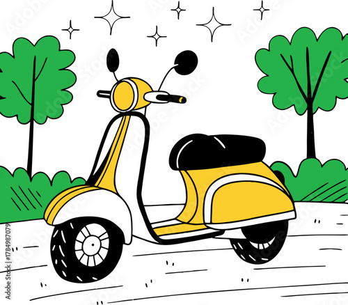 vector illustration of a motorcycle