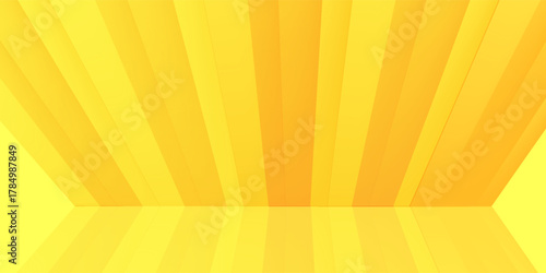 Orange and yellow gradient sunny stripes background. Abstract Yellow Background With 3d line Modern Concept. Minimal Poster