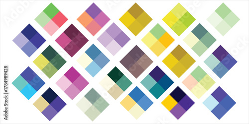Colorful mosaic pattern with diamond shapes
