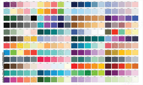 Extensive color palette with numerous shades