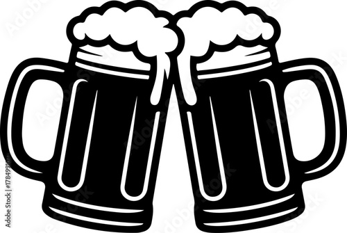 Beer Mug silhouette vector illustration