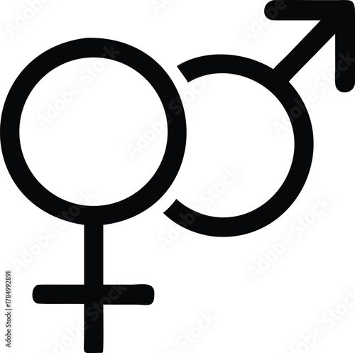 male and female gender symbols