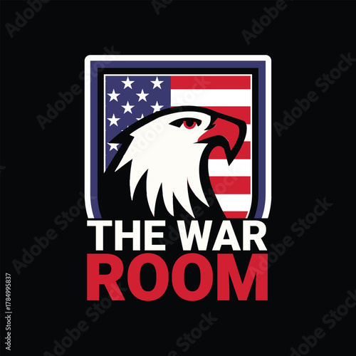 Eagle Head with American Flag and The War Room Text
