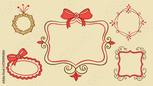 A collection of Christmas bookmarks featuring various festive designs and colors, perfect for holiday reading..eps