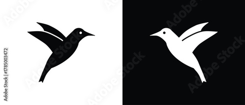 Ikon Burung Terbang, piktogram bergaya siluet, logo Burung, ikon datar, gambar konsep ikon Burung bergaya modern. Ilustrasi vektor untuk desain UI aplikasi logo seluler web Anda.