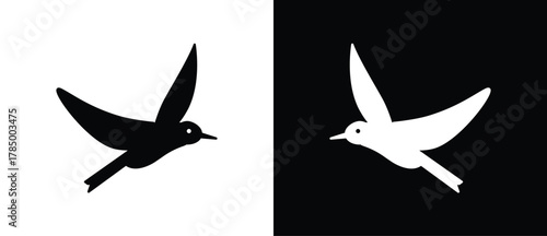 Ikon Burung Terbang, piktogram bergaya siluet, logo Burung, ikon datar, gambar konsep ikon Burung bergaya modern. Ilustrasi vektor untuk desain UI aplikasi logo seluler web Anda.