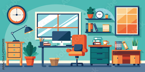 vector illustration of living room interior