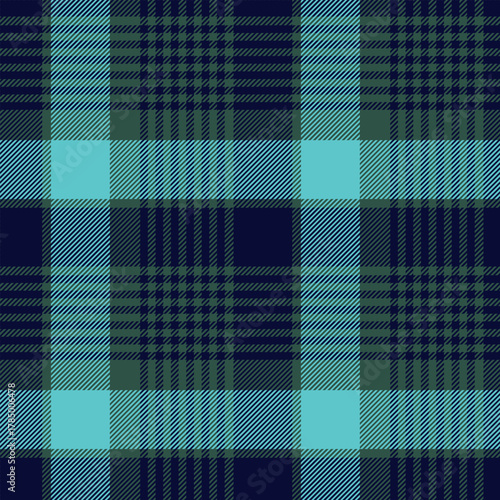 Seamless blue color check  pattern.Repeating patern plaid. Checkered design for prints.Repeated tartan fabric.Vector scottish fabriс. Ekose texture.Madras flannel.Checker line.Stripe gingham.
