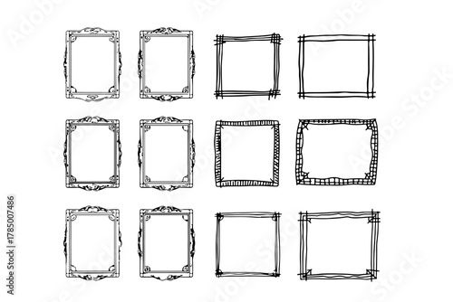 set of. chinese order. Happy chinese new year 2026, year of the ox . Isolated on background. frame chinese ornament. ox sign zodiac	
