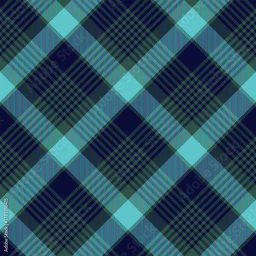 Seamless blue color check  pattern.Repeating patern plaid. Checkered design for prints.Repeated tartan fabric.Vector scottish fabriс. Ekose texture.Madras flannel.Checker line.Stripe gingham.

