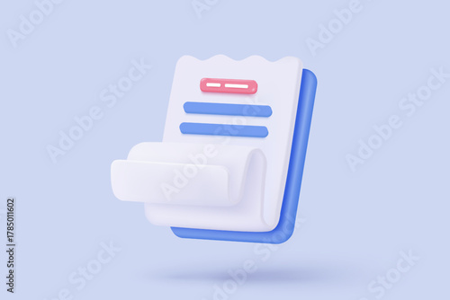 3d white clipboard task management todo check list, assignment and exam checklist  with pencil icon, efficient work on project plan, fast progress, level up concept. 3d todo check icon vector render