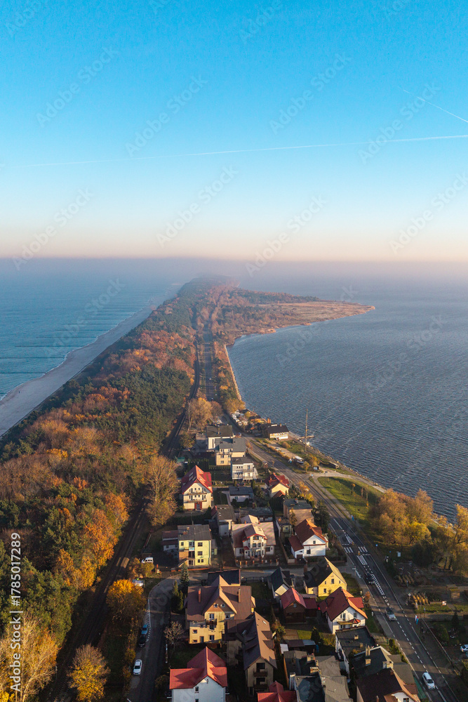Fototapeta premium Hel Peninsula, Poland. 35-km-long sandbar peninsula in northern Poland. 