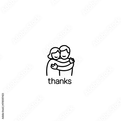 A warm embrace captures heartfelt gratitude and connection. This image radiates kindness, empathy, and appreciation — reminding us that saying thanks often begins with a simple, caring gesture.