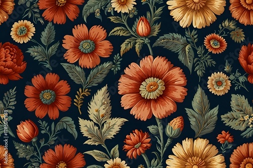 Vintage floral pattern Generative Ai
