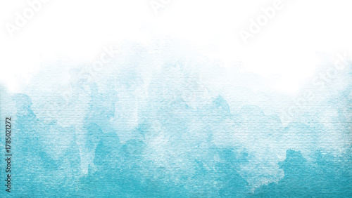 Blue azure turquoise abstract watercolor background for textures backgrounds and web banners design