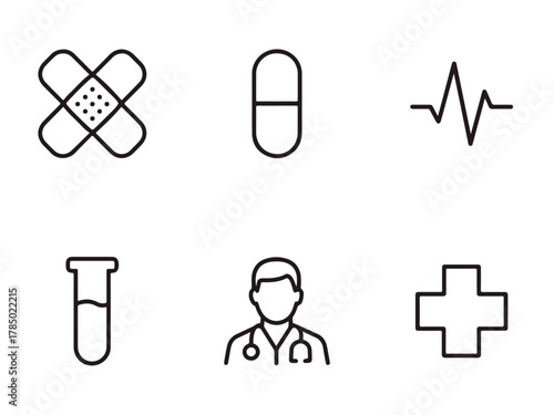 Pharmaceutical and hospital symbols