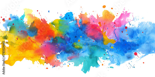 Abstract colorful fantasy watercolor background texture .splash acrylic colorful background .banner for wallpaper .watercolor wash aqua painted texture .abstract hand paint square stain backdrop .