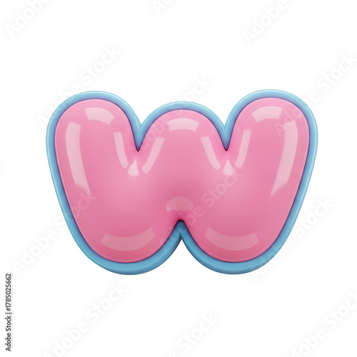 A 3D rendering of the lowercase letter 