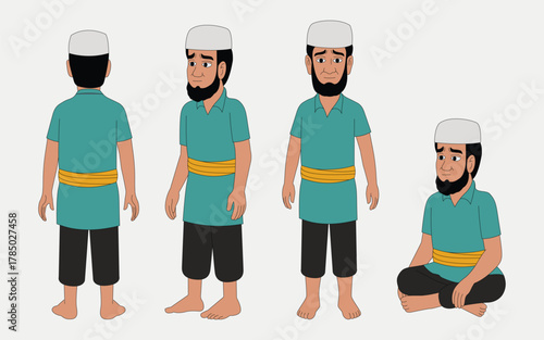 Indian man cartoon character. moral stories for the best cartoon character. the character best for your animation videos