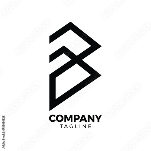 Creative B monogram logo design.