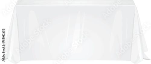 Satin dining table. vector illustration