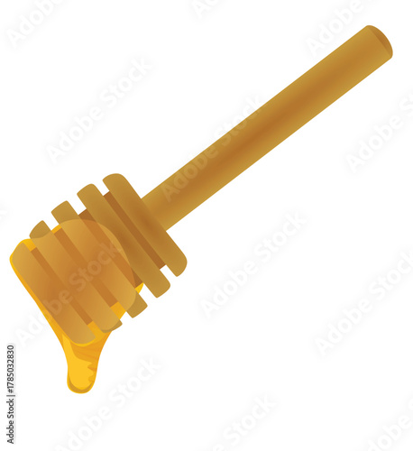 Honey bar stir. vector illustration
