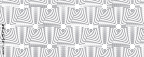 White and gray abstract background hipster style. Silver circle shapes overlap layers, hypnotic background. Vector illustration.