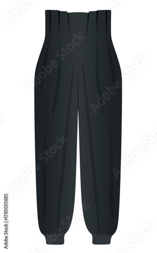 Black female pants. vector illustration	