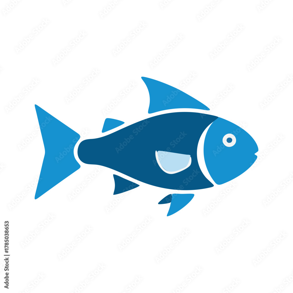 Obraz premium vector of a blue fish