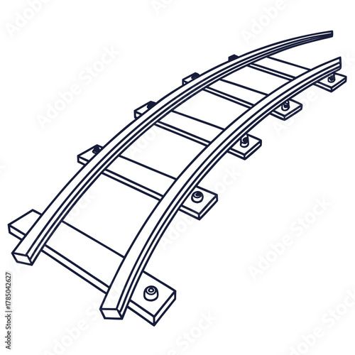 Curved railway track is a common sight in many parts of the world and is used to transport people and goods across long distances