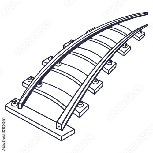 Curved railway track is a common sight in many parts of the world and is used to transport people and goods across long distances