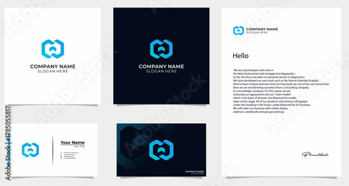 The logo is a roof symbol in the middle of a hexagon shape divided into two, the logo symbolizes a modern safe house, suitable for industrial, housing, business and other logos.