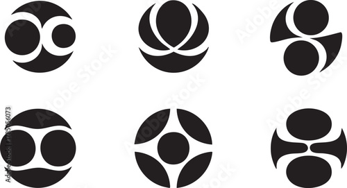 Abstract Circular Geometric Logo Concepts